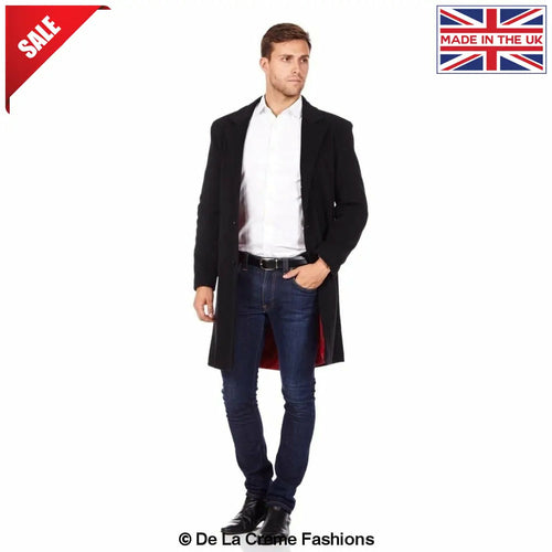 De La Creme MAN - Wool & Cashmere Blend Formal Security Overcoat